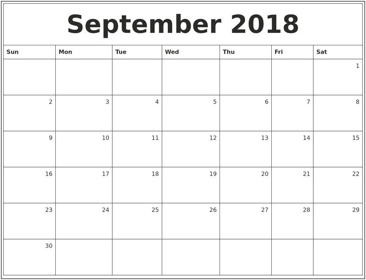 Free Printable Calendar Customizable Template 2018