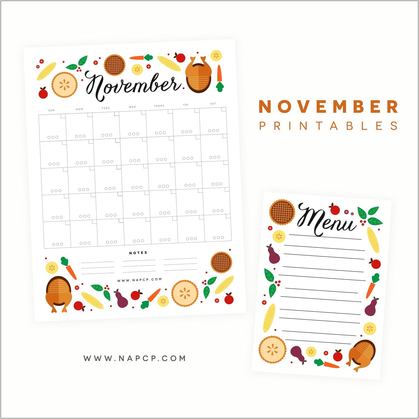 Free Printable Calendar Template November 2017