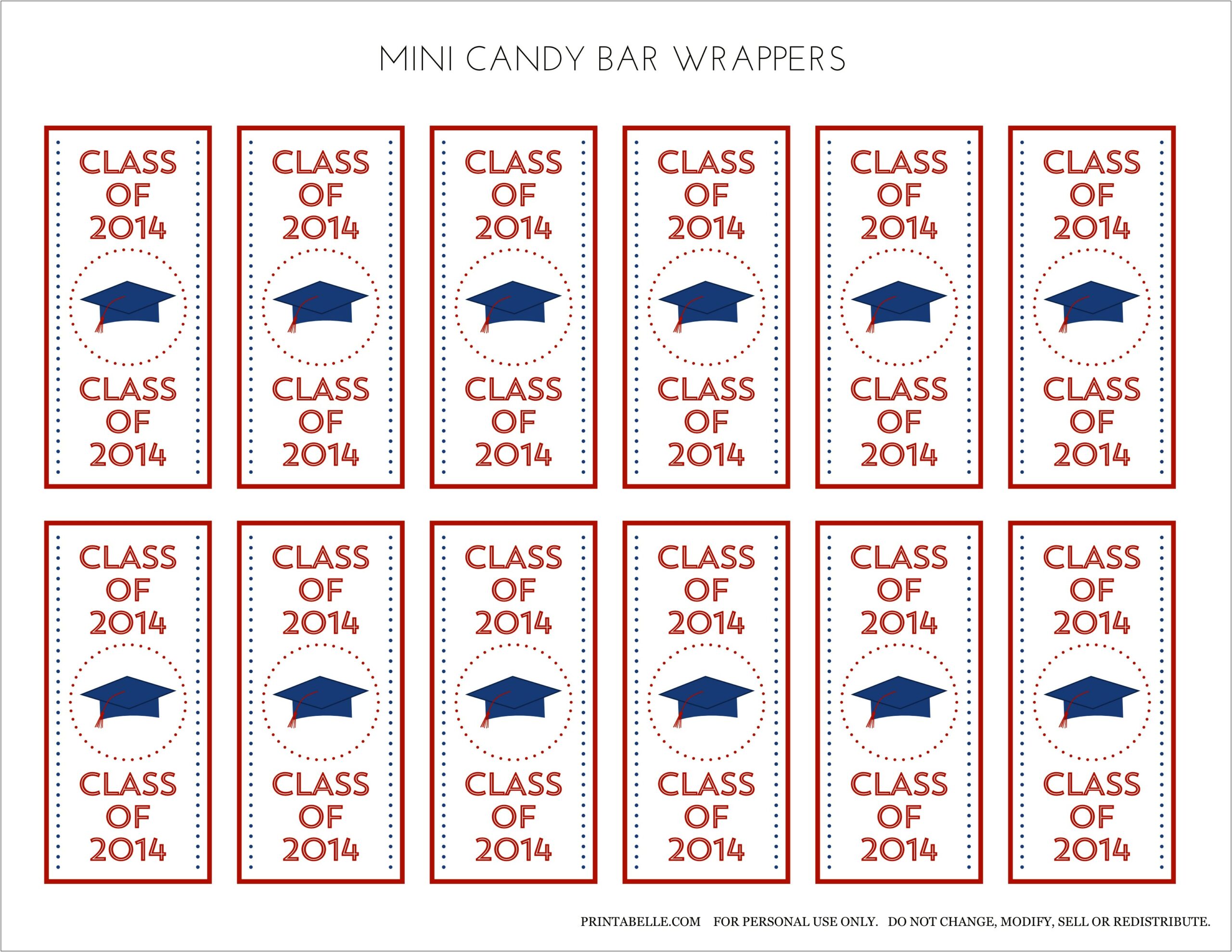 Free Printable Candy Bar Wrappers Templates Graduation