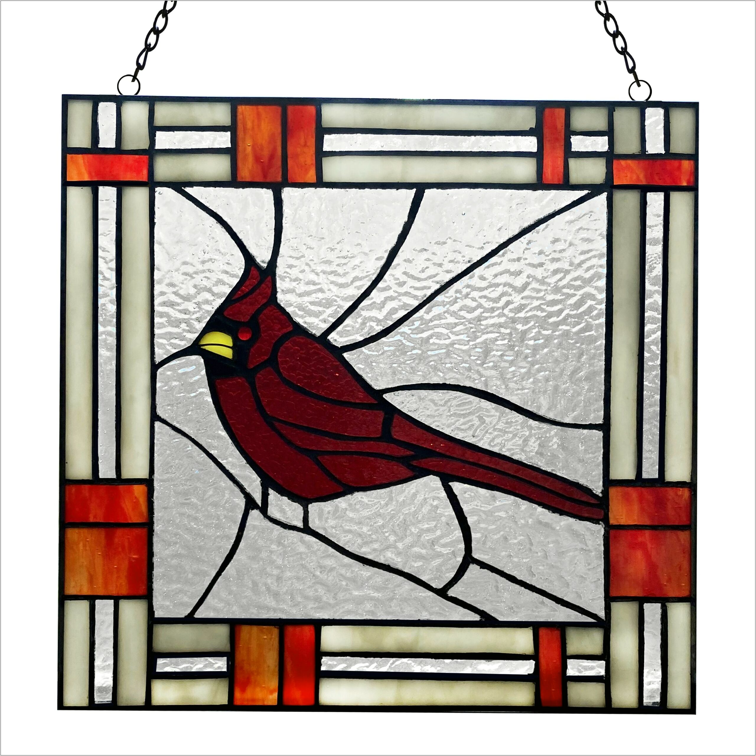 Free Printable Cardinal Stained Glass Template