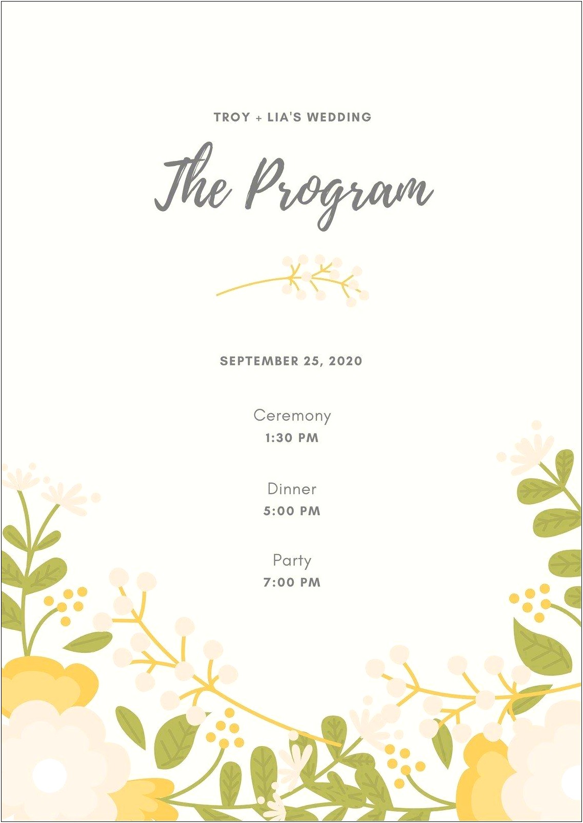 Free Printable Catholic Wedding Program Templates