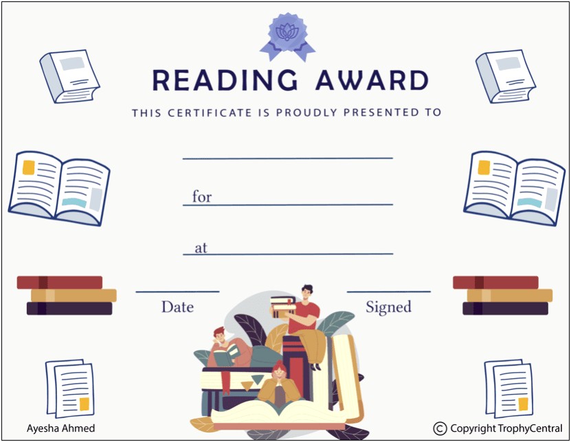 Free Printable Certificate Templates For Reading