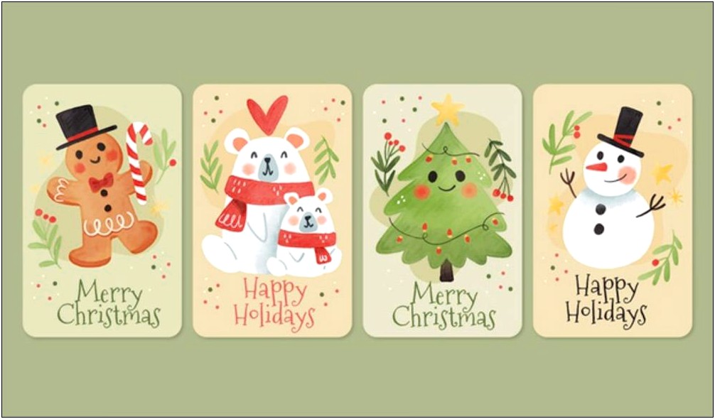 Free Printable Christmas Card Photo Templates