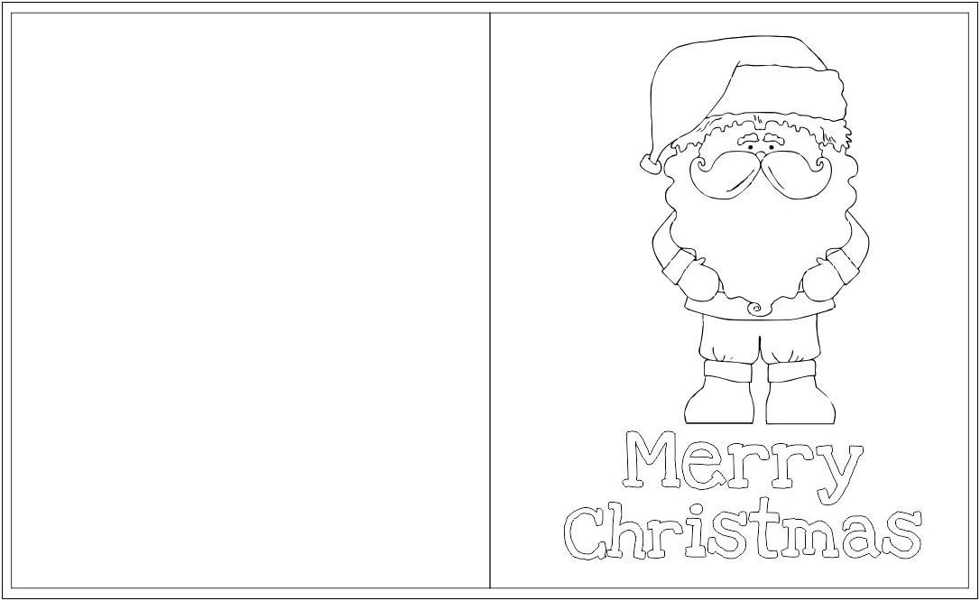 Free Printable Christmas Card Templates To Color