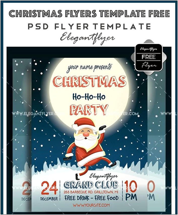 Free Printable Christmas Party Flyer Templates For Teenagers
