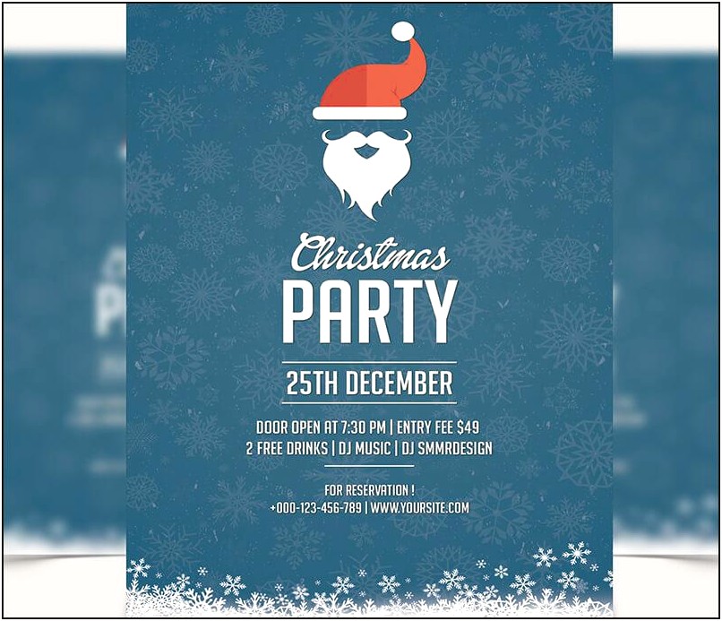 Free Printable Christmas Party Flyer Templates Work Party