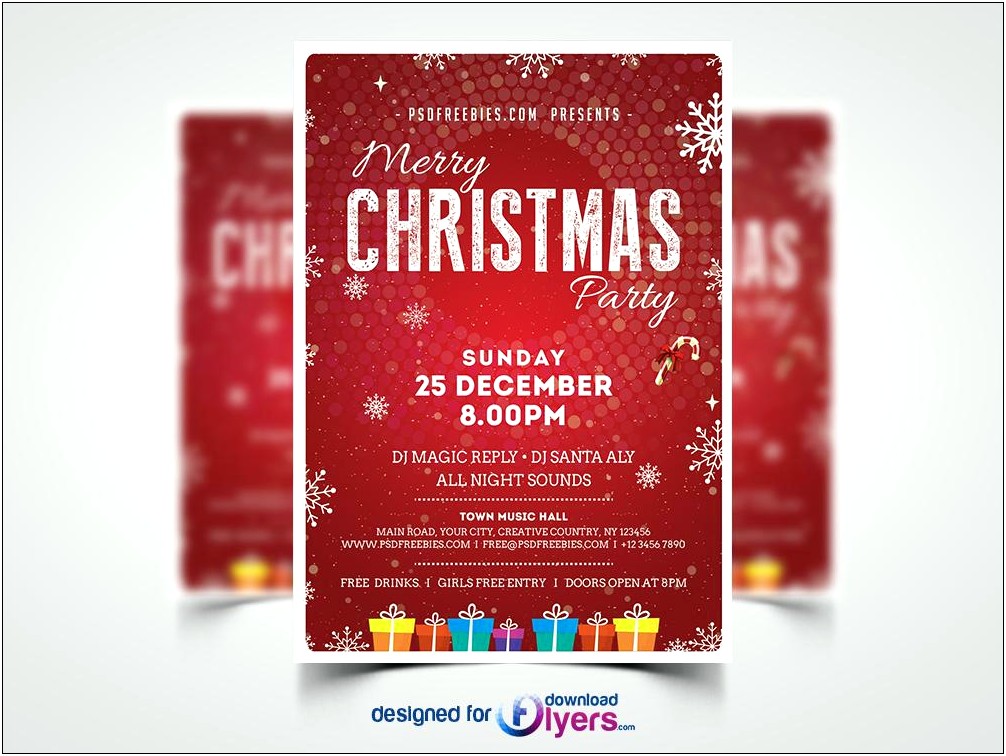 Free Printable Christmas Party Flyer Templates Uk