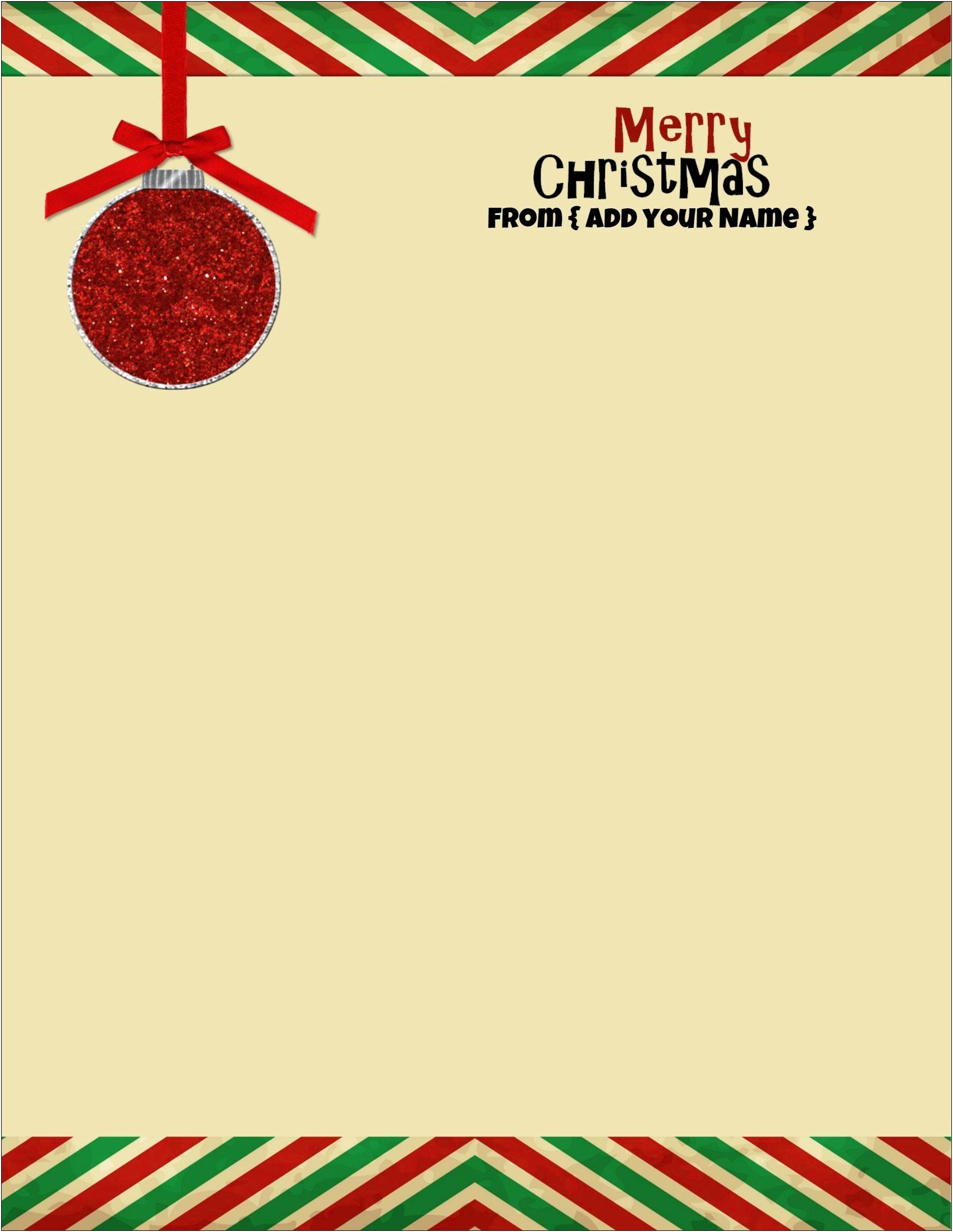 Free Printable Christmas Religious Stationery Template