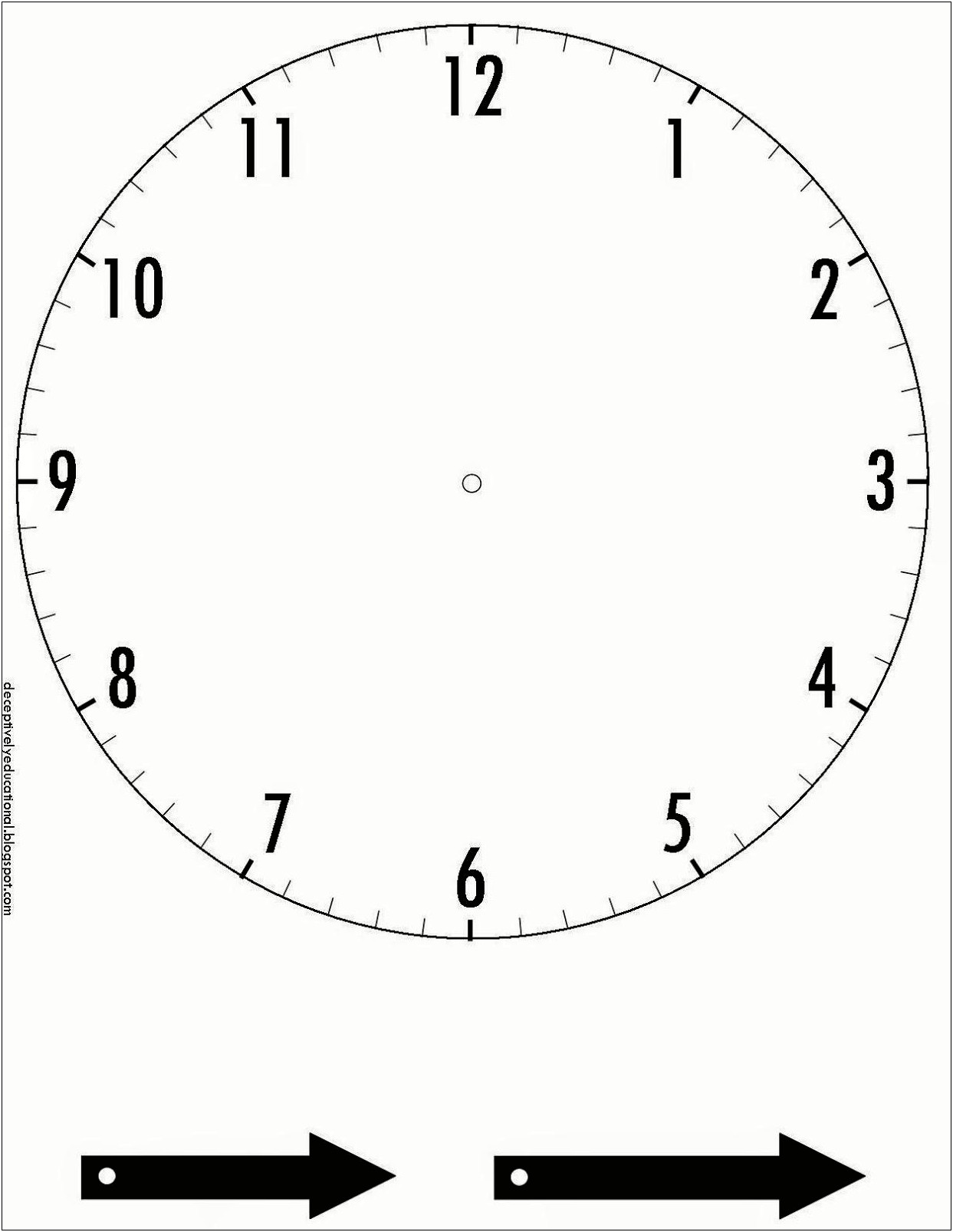 Free Printable Clock Template With Hands