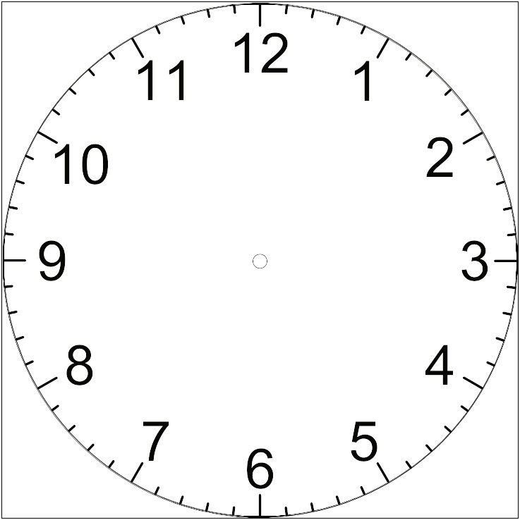Free Printable Clock Template With Minutes
