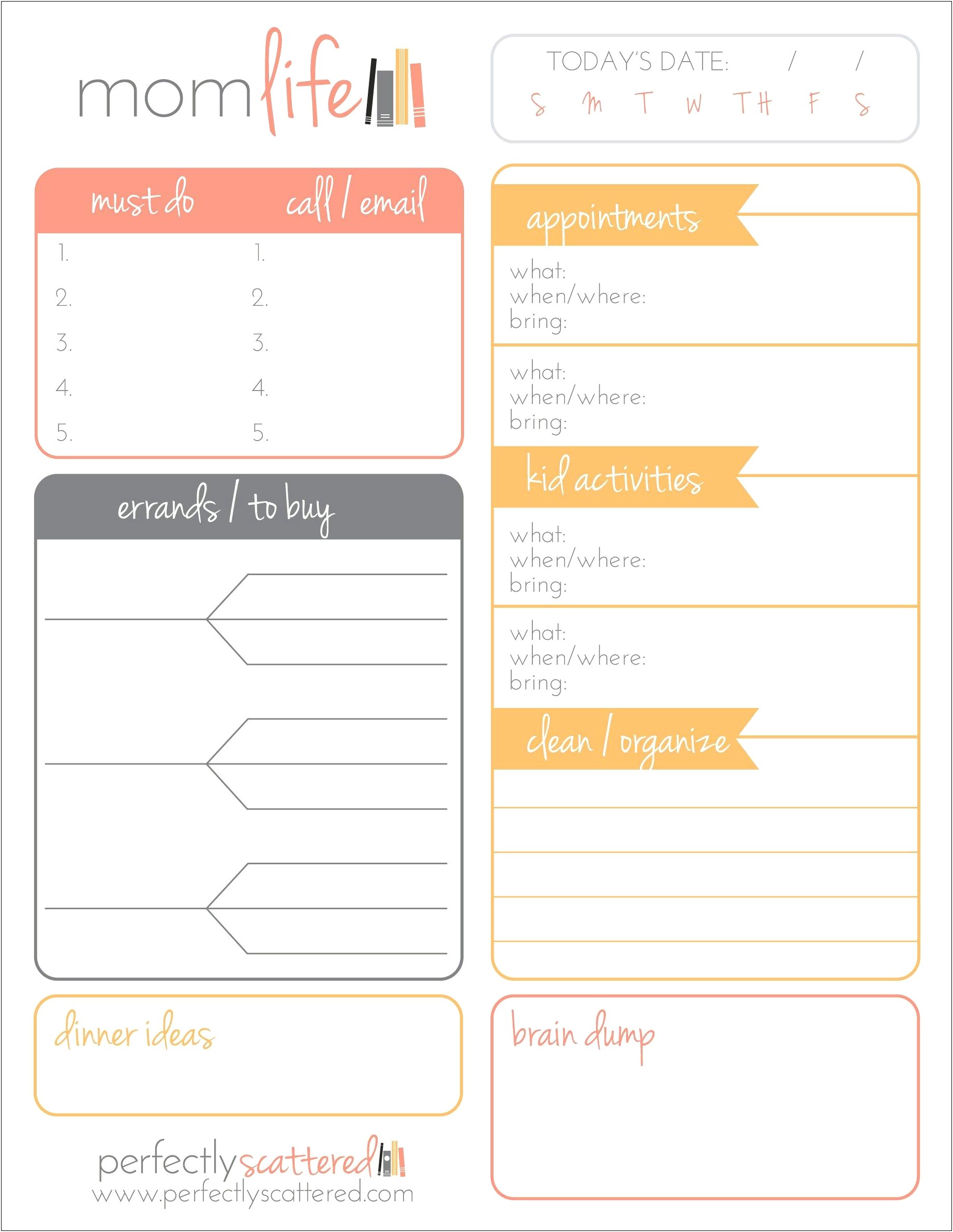 Free Printable Daily Planner Template 2016