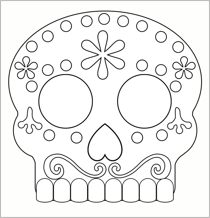 Free Printable Day Of The Dead Mask Template