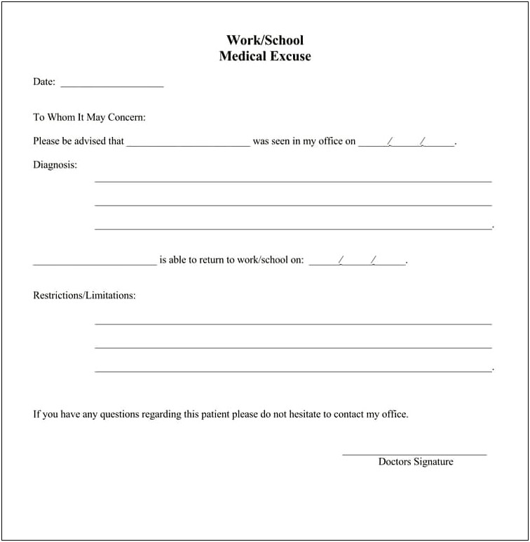 Free Printable Doctors Office Form Templates