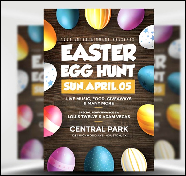 Free Printable Easter Egg Hunt Flyer Template