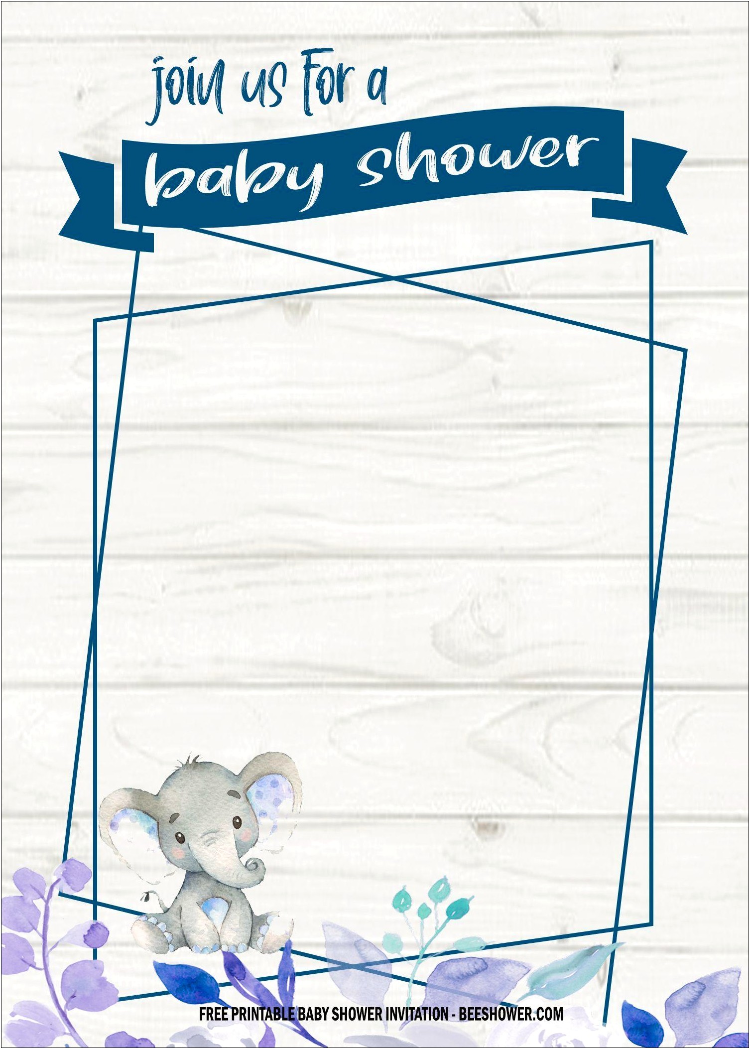 Free Printable Elephant Baby Shower Favor Box Templates