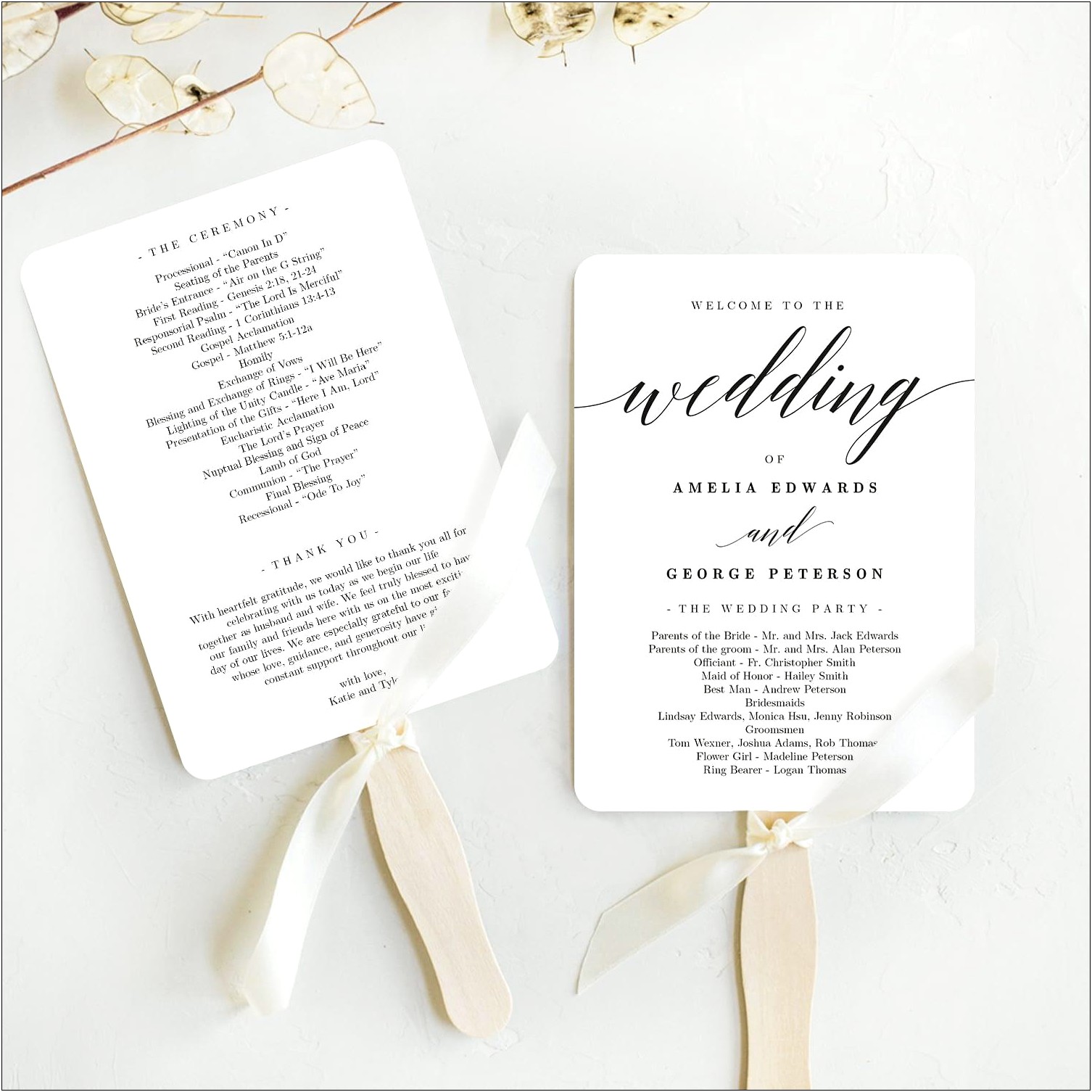 Free Printable Fall Wedding Program Templates