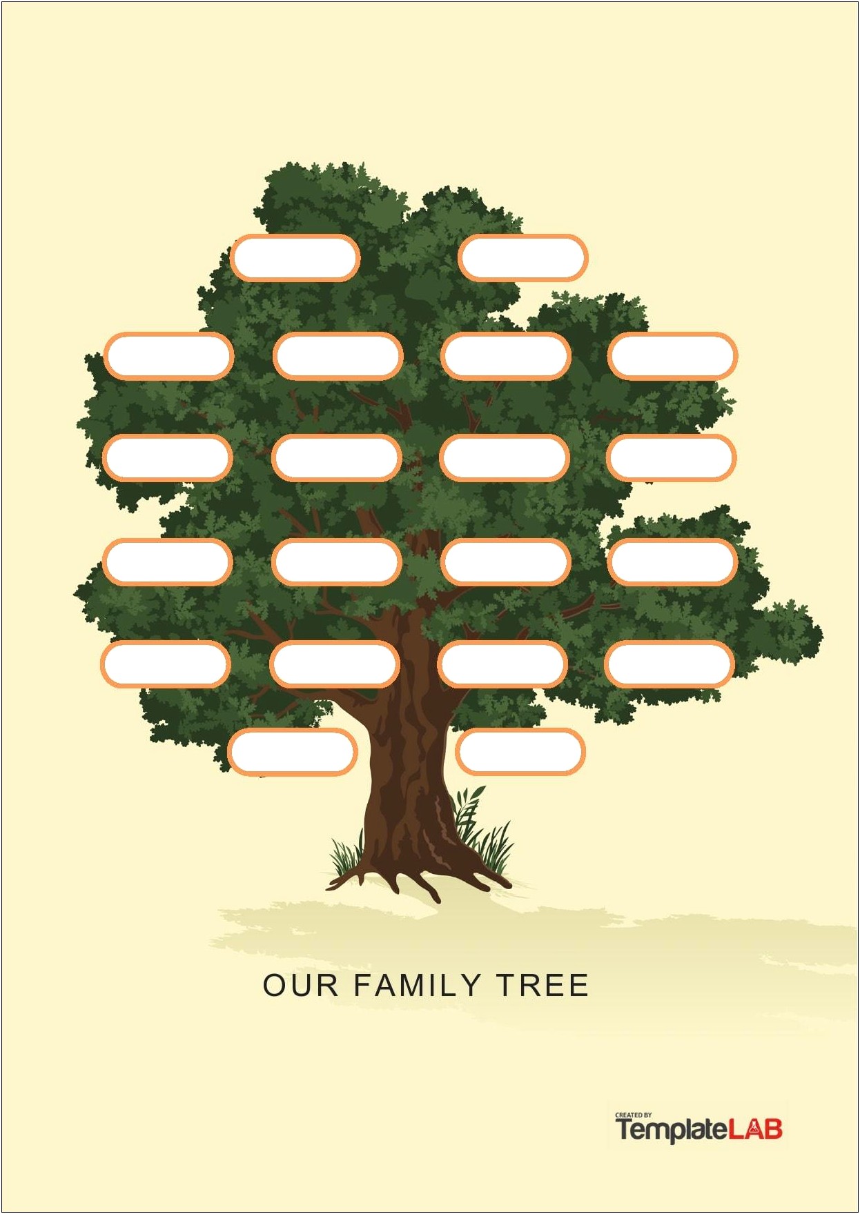 Free Printable Family Tree Template 8x8