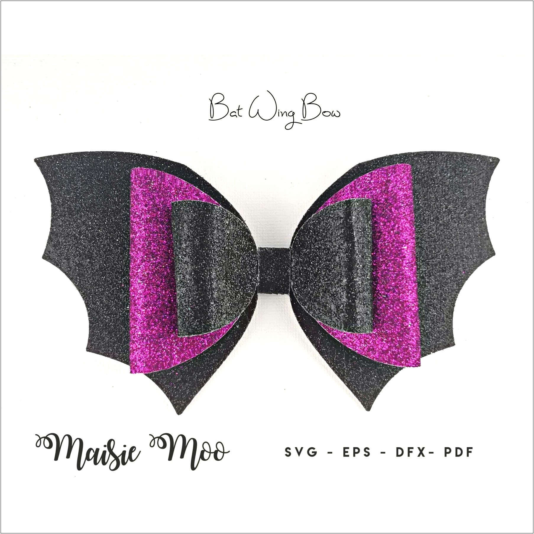 Free Printable Faux Leather Bow Template