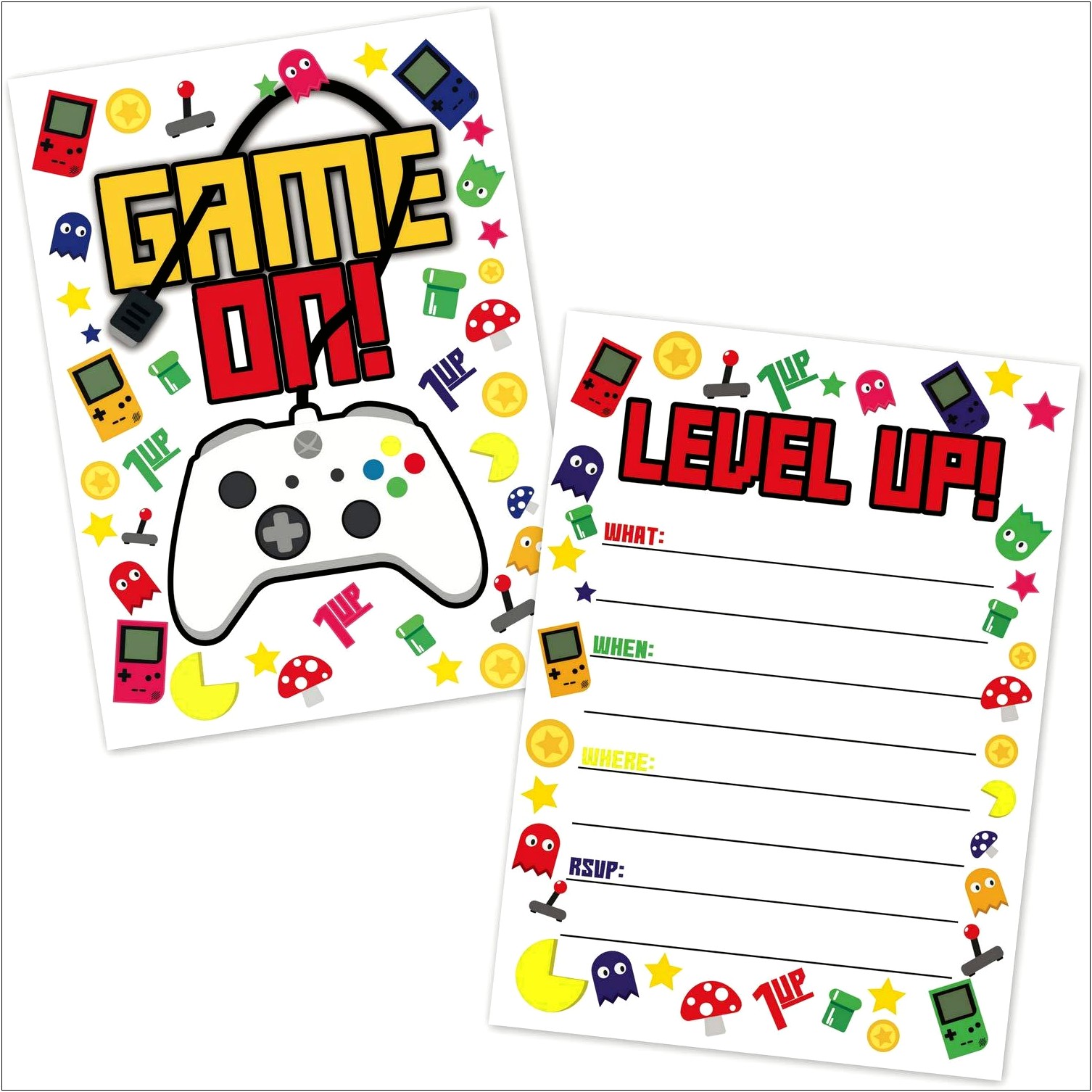 Free Printable Gaming Party Invitation Template Templates : Resume