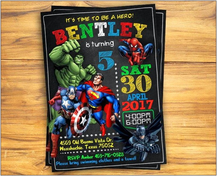 Free Printable Girl Superhero Birthday Invitation Templates