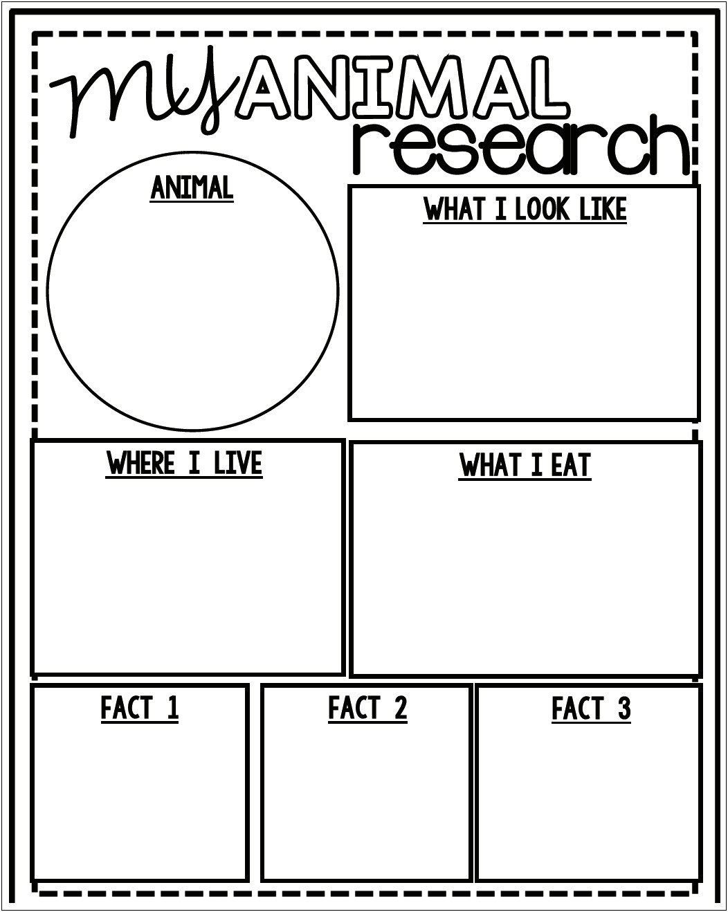 Free Printable Graphic Organizer Templates For Animal Research