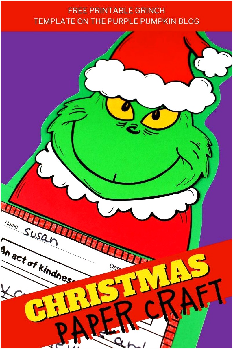 Free Printable Grinch Face Template For Craft