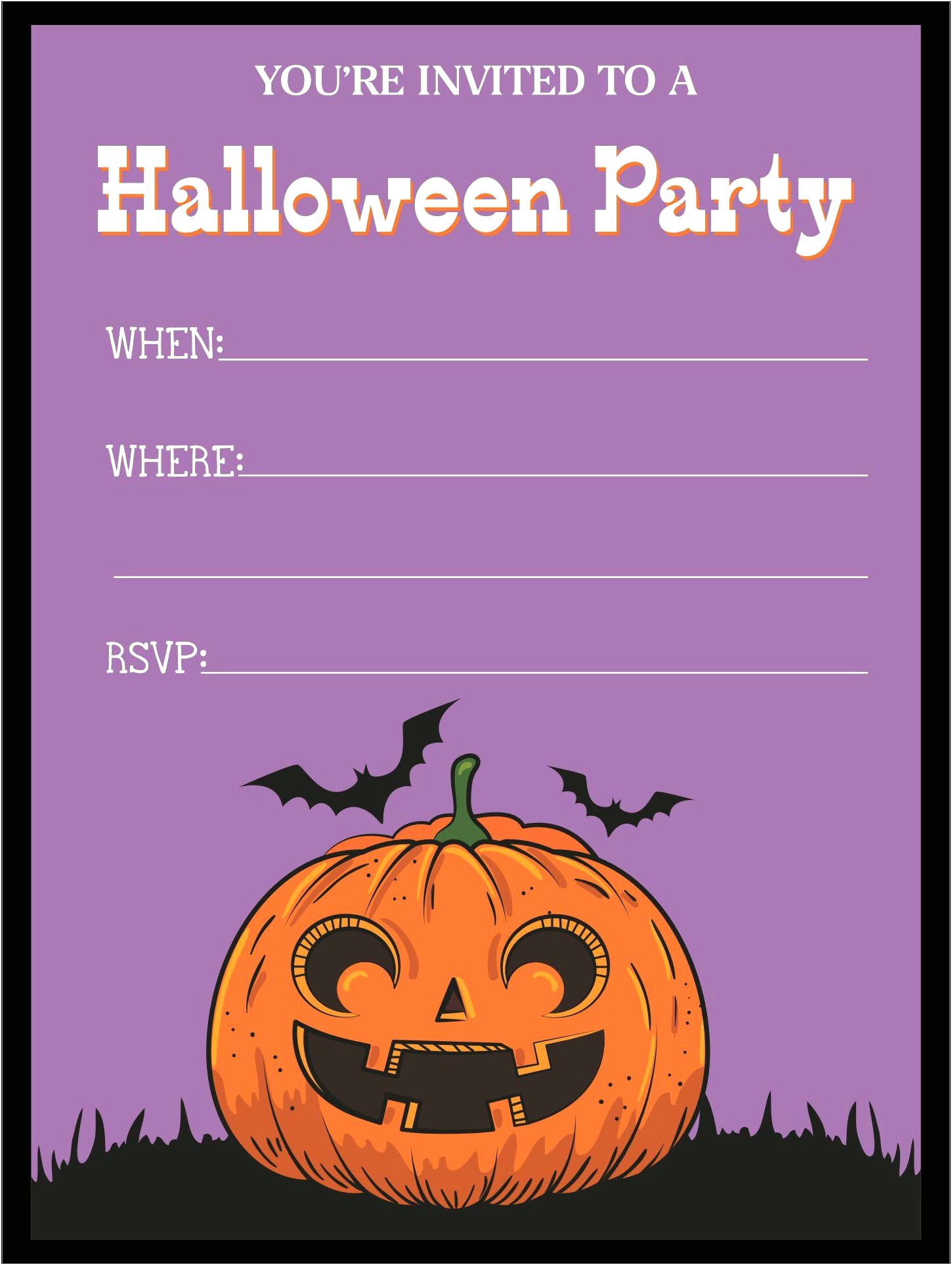 Free Printable Halloween Birthday Invitation Templates