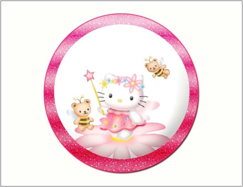 Free Printable Hello Kitty Cupcake Toppers Template