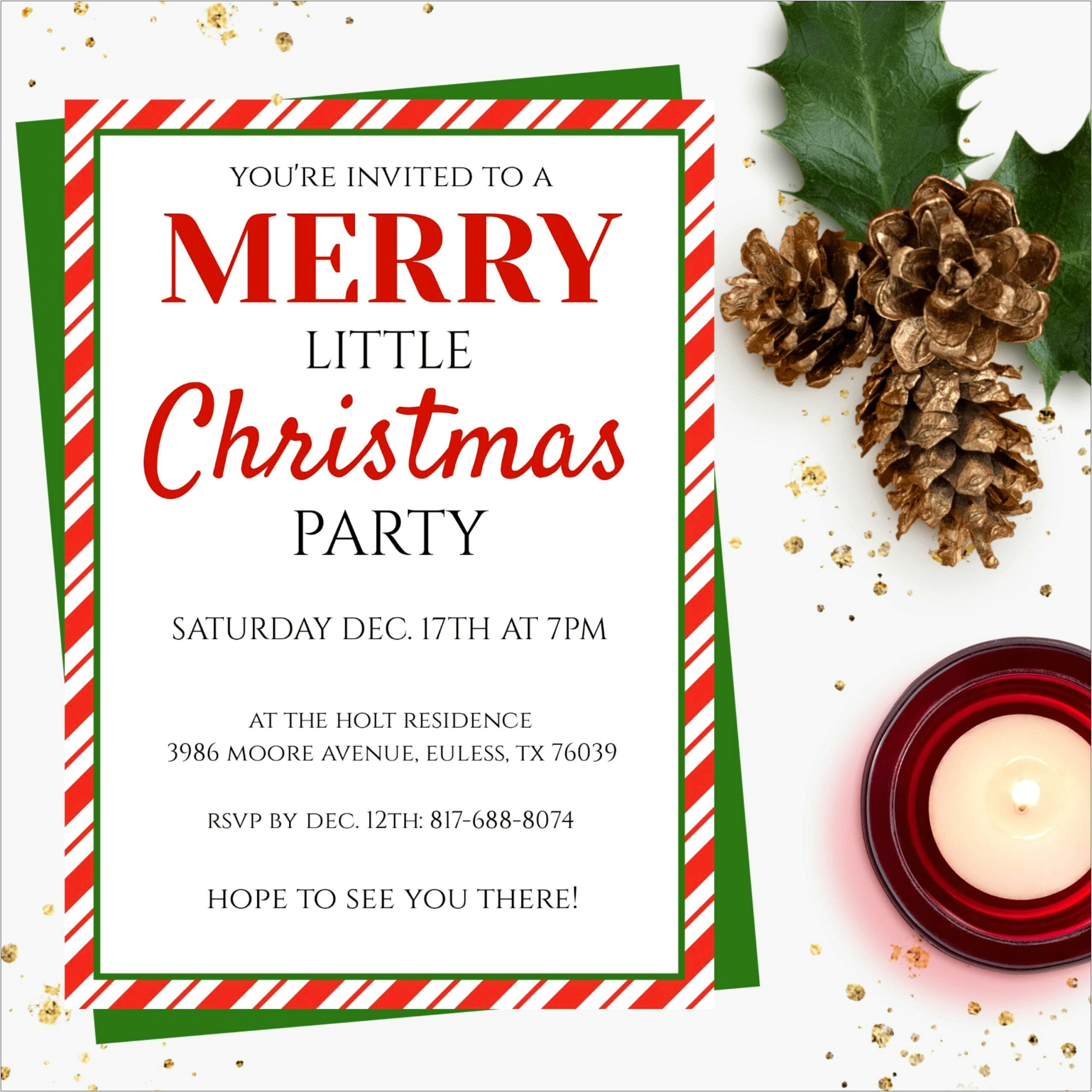 Free Printable Holiday Party Invite Template