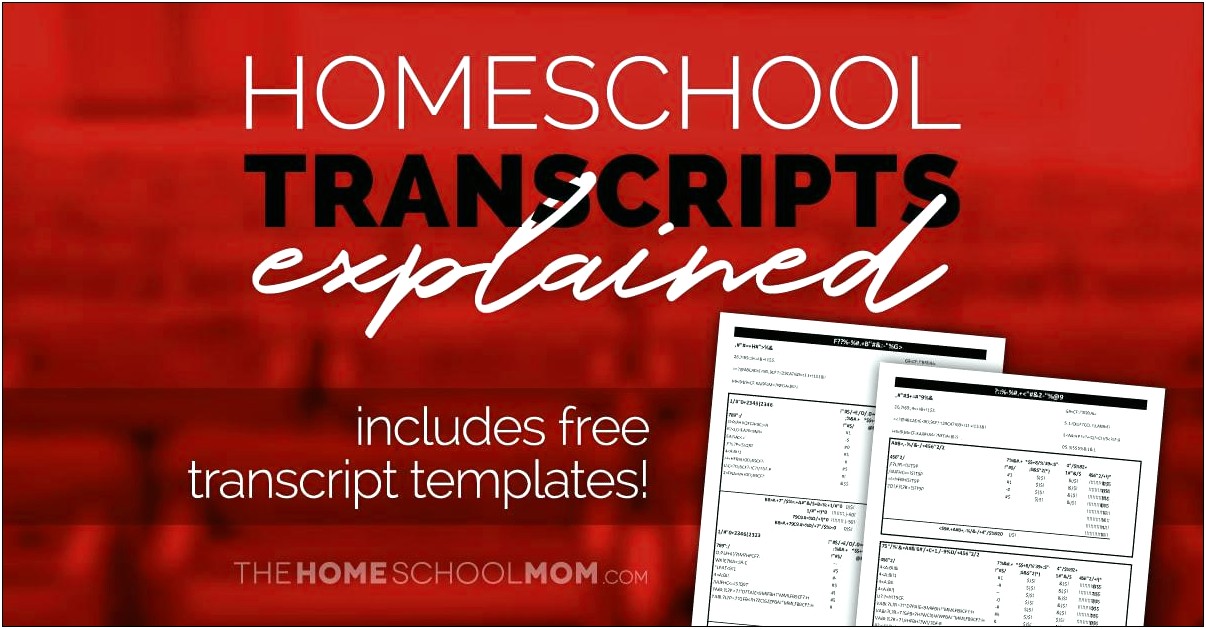 Free Printable Homeschool High School Transcript Template