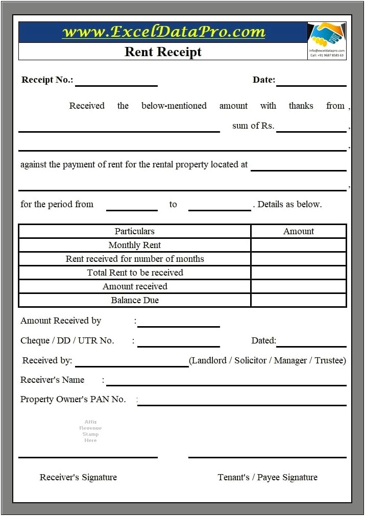 Free Printable Invoice Template Excel Monthly Property Management