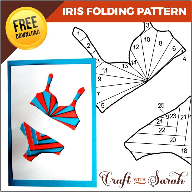 Free Printable Iris Folding Template Ballroom Dress