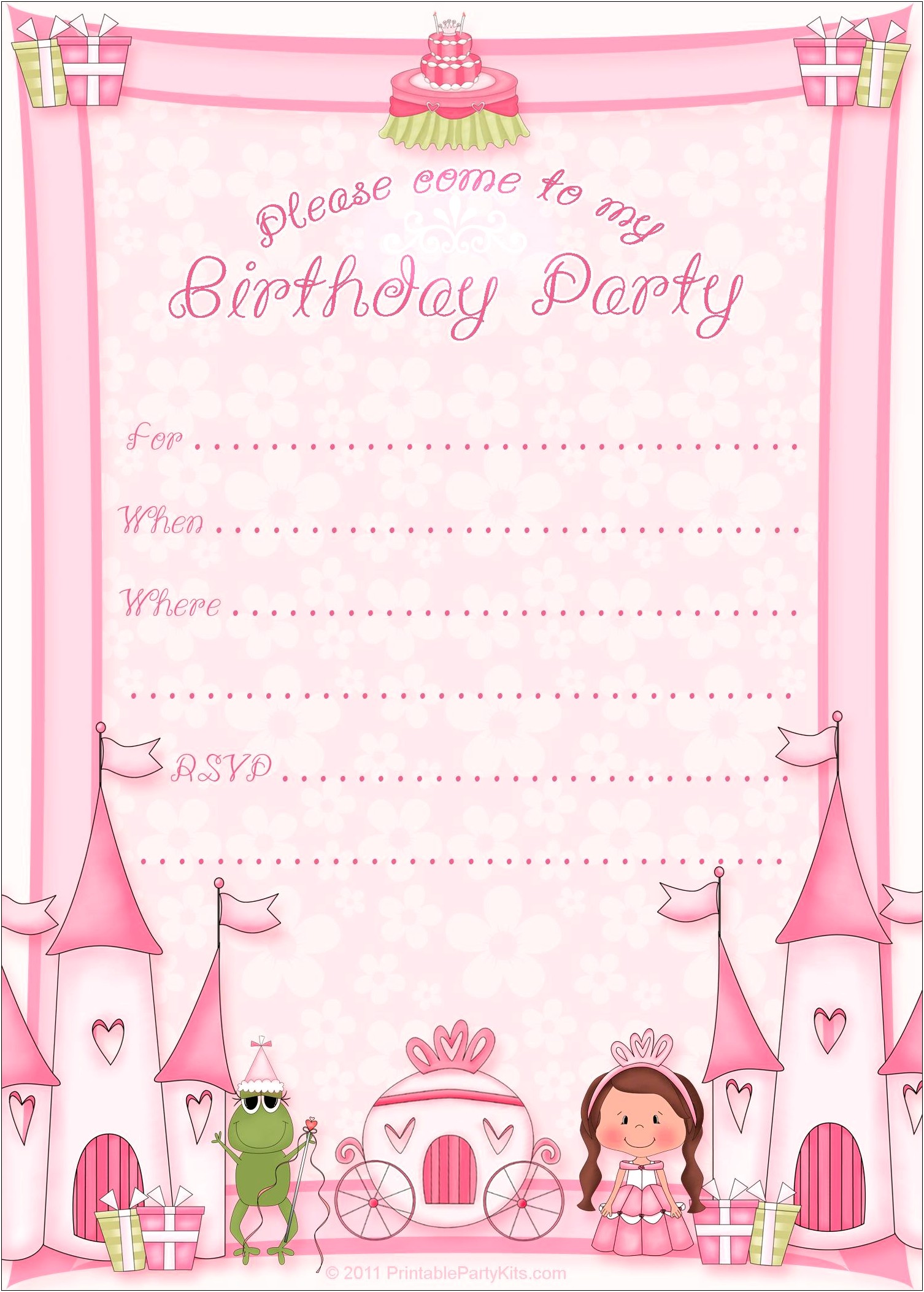 Free Printable Kids Birthday Party Invitations Templates