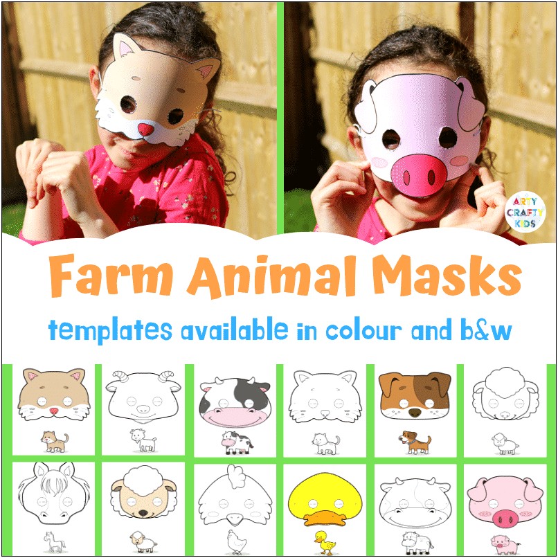 Free Printable Kids Easter Face Mask Templates