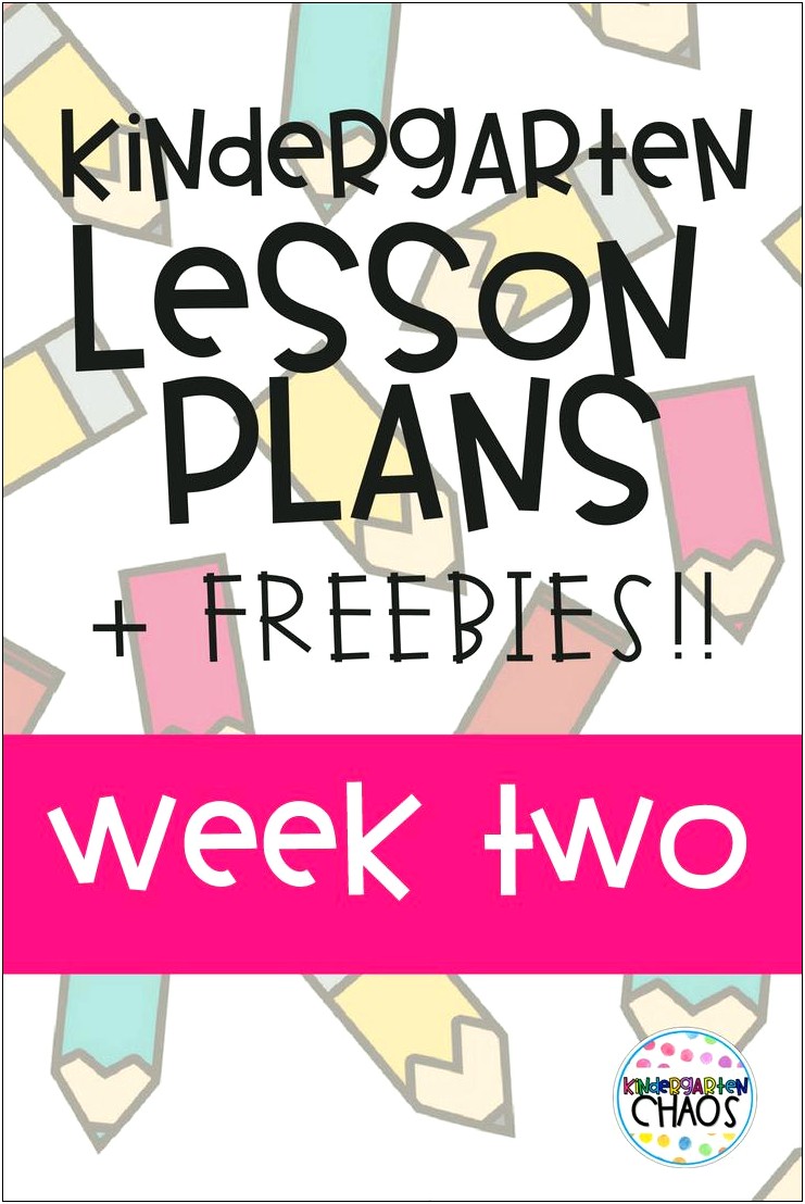 Free Printable Kindergarten Lesson Plan Template