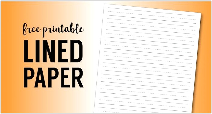 Free Printable Kindergarten Lined Paper Template