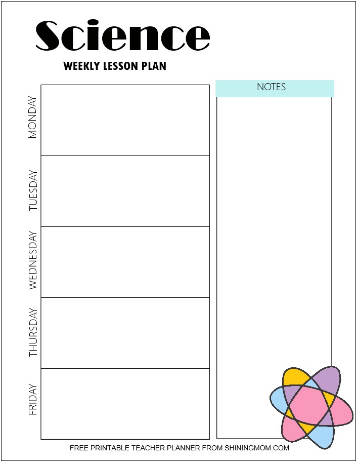 Free Printable Lesson Plan Template For Teachers