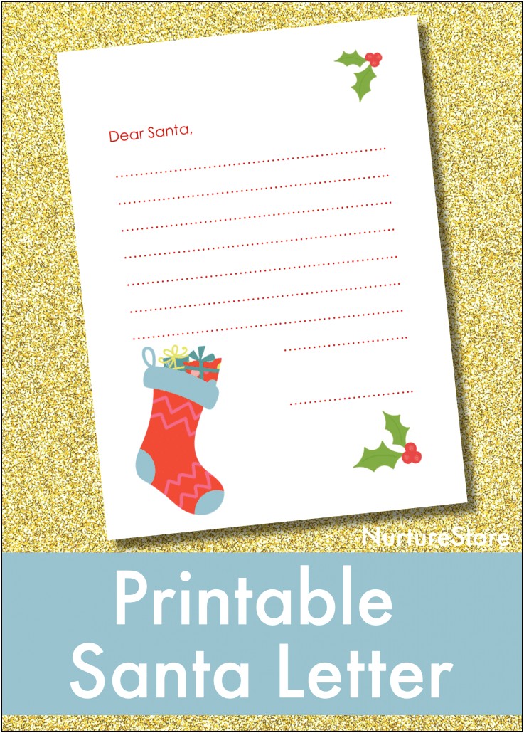 Free Printable Letter To Father Christmas Template
