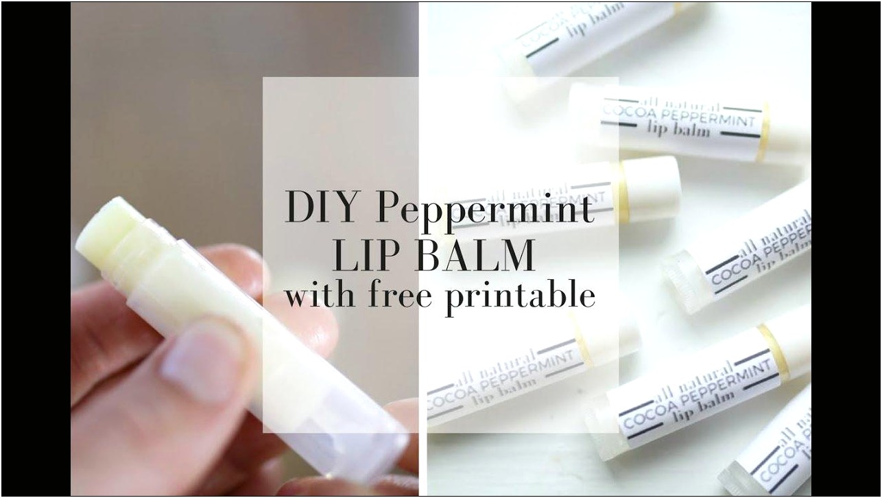 Free Printable Lip Balm Label Template