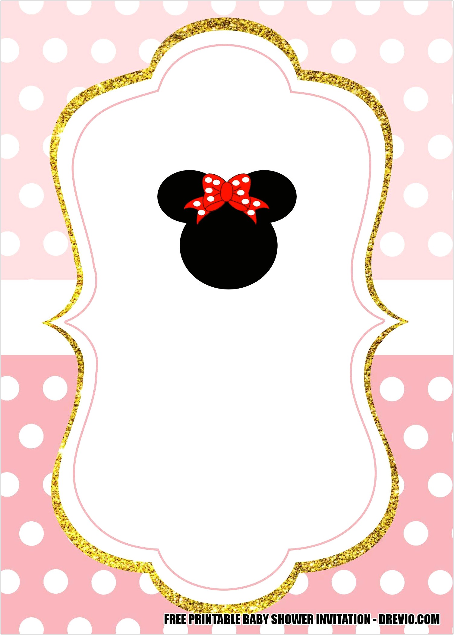 Free Printable Minnie Mouse Baby Shower Invitation Templates