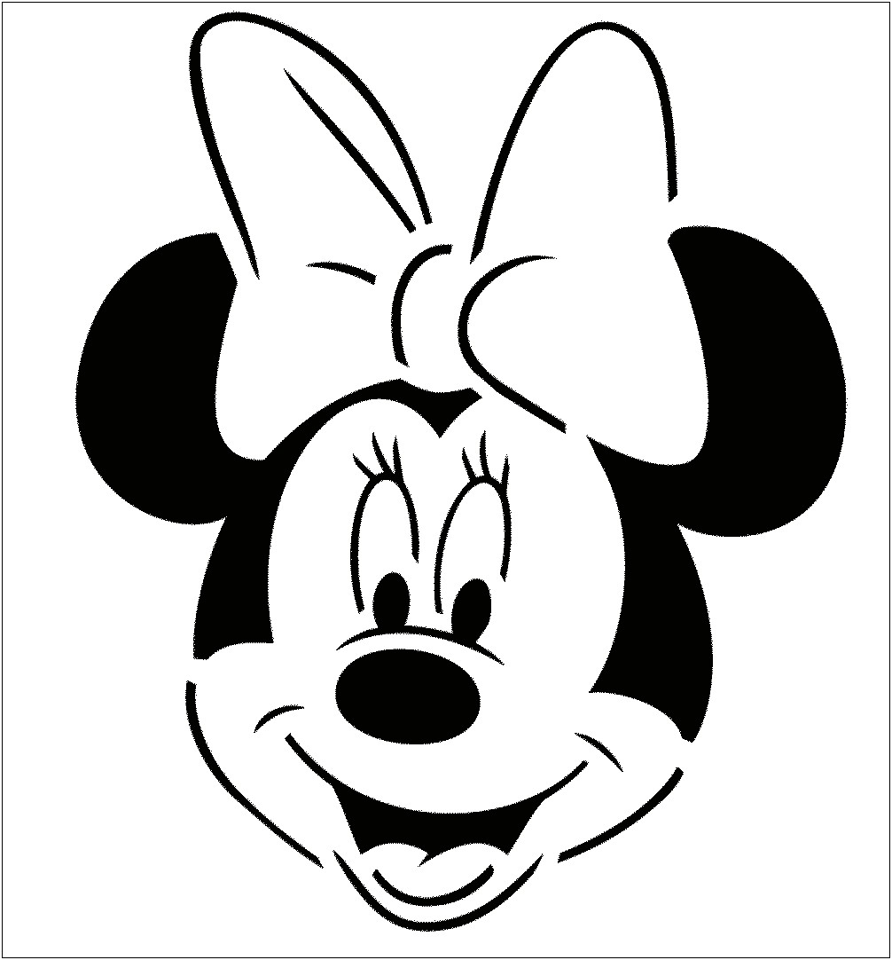 Free Printable Minnie Mouse Face Template