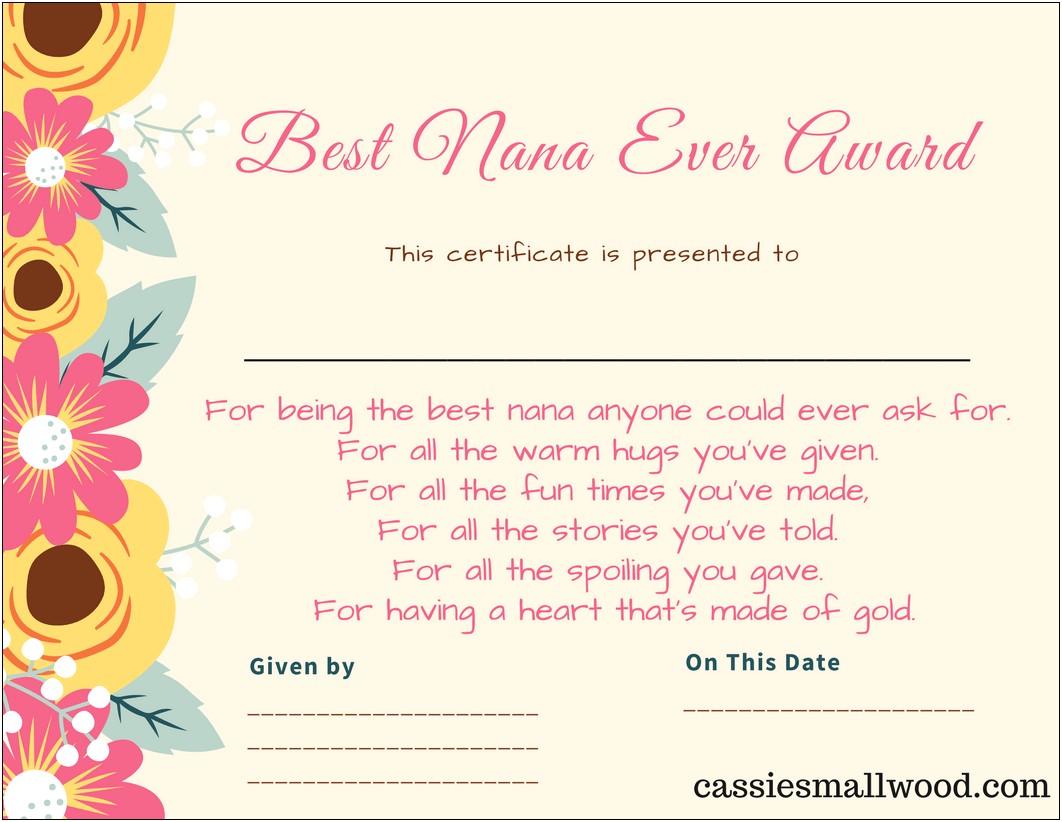 Free Printable Mothers Day Gift Certificate Templates