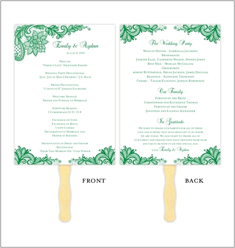 Free Printable Paddle Wedding Program Template For Turquoise