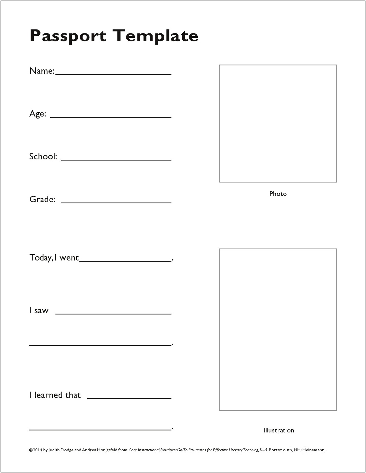 Free Printable Passport Template For Students