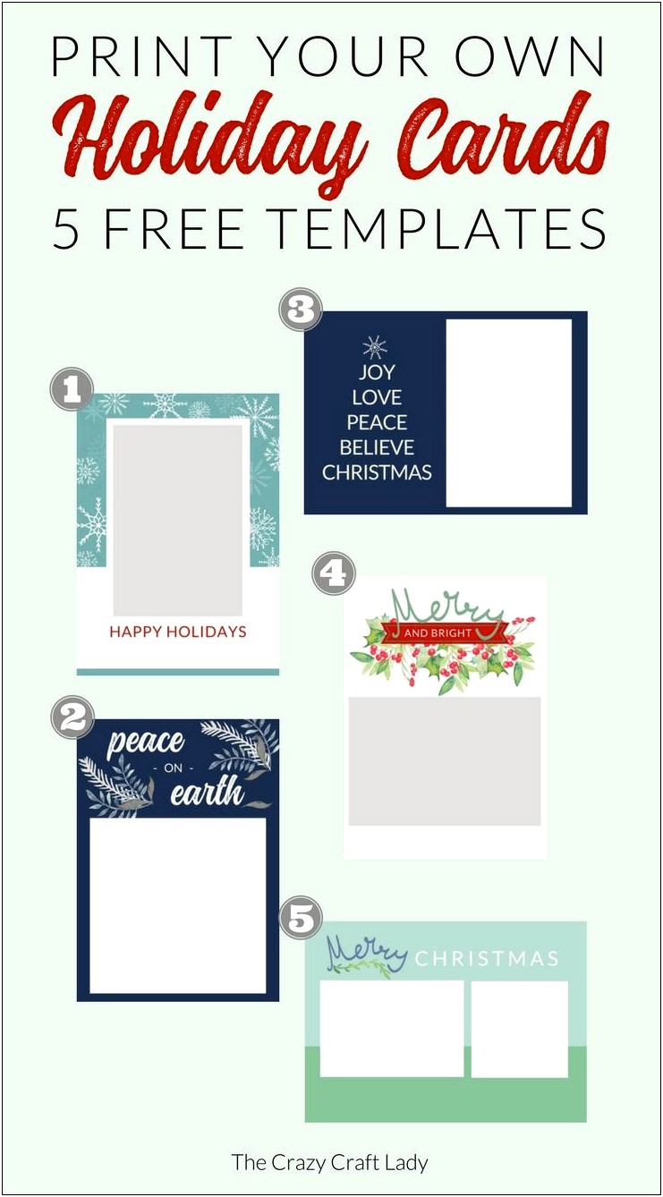 Free Printable Photo Christmas Card Templates