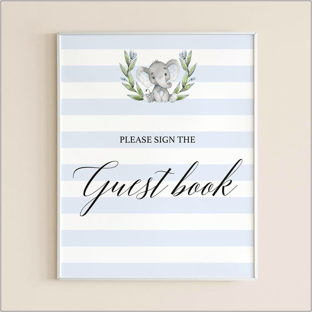 Free Printable Photo Guest Book Sign Template