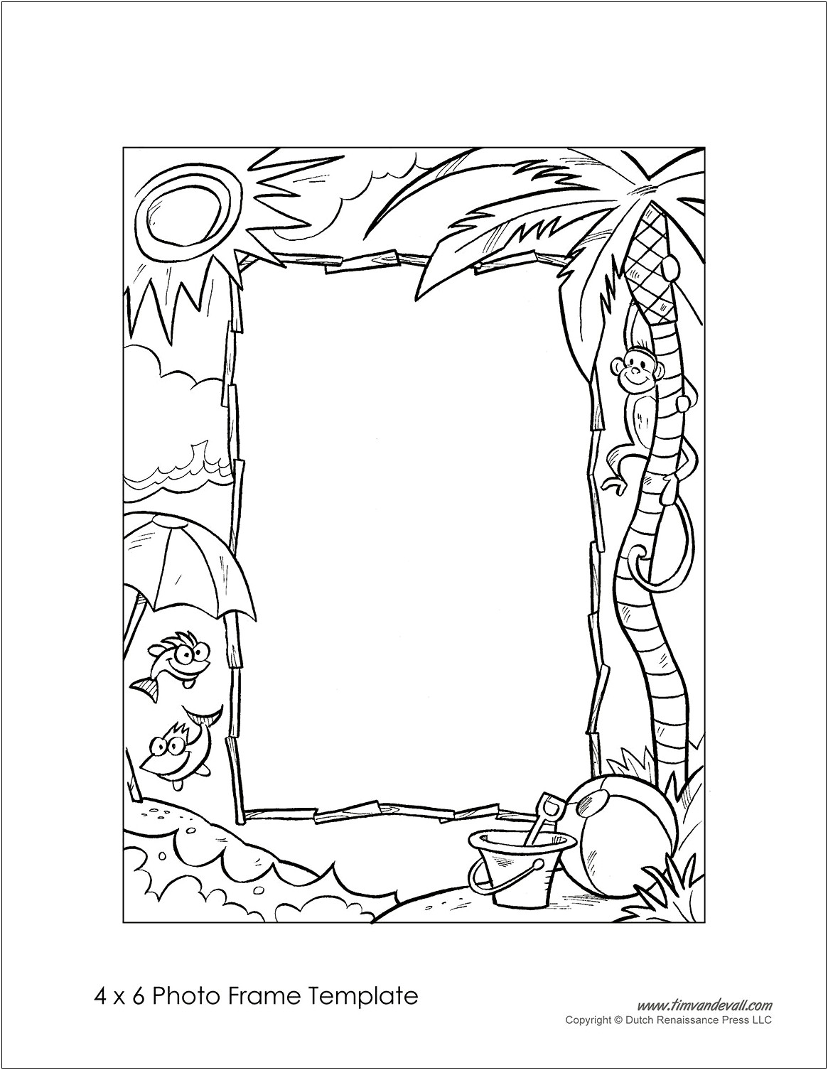 Free Printable Picture Frame Templates To Color
