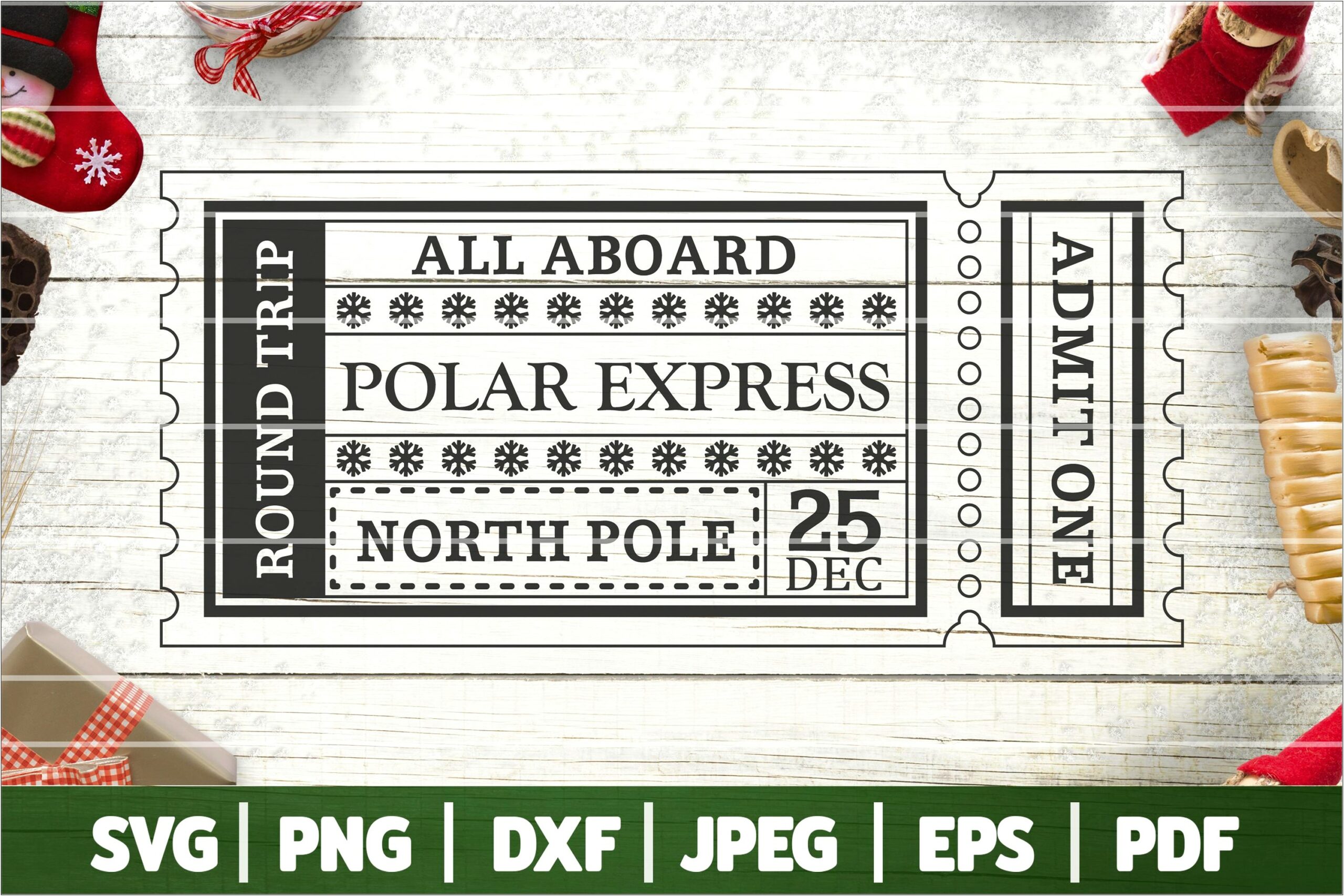 Free Printable Polar Express Ticket Template