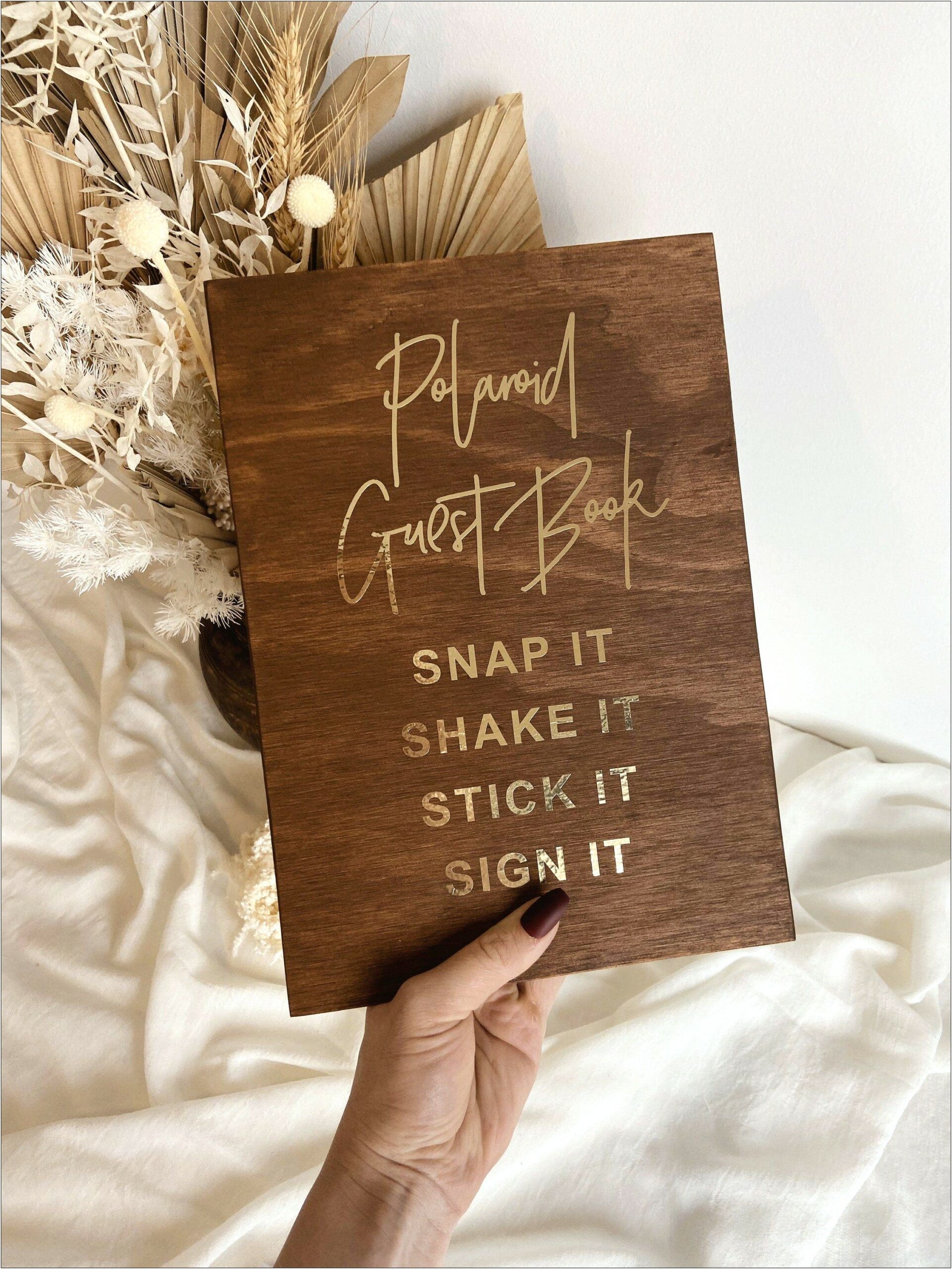 Free Printable Polaroid Guest Book Sign Template Free