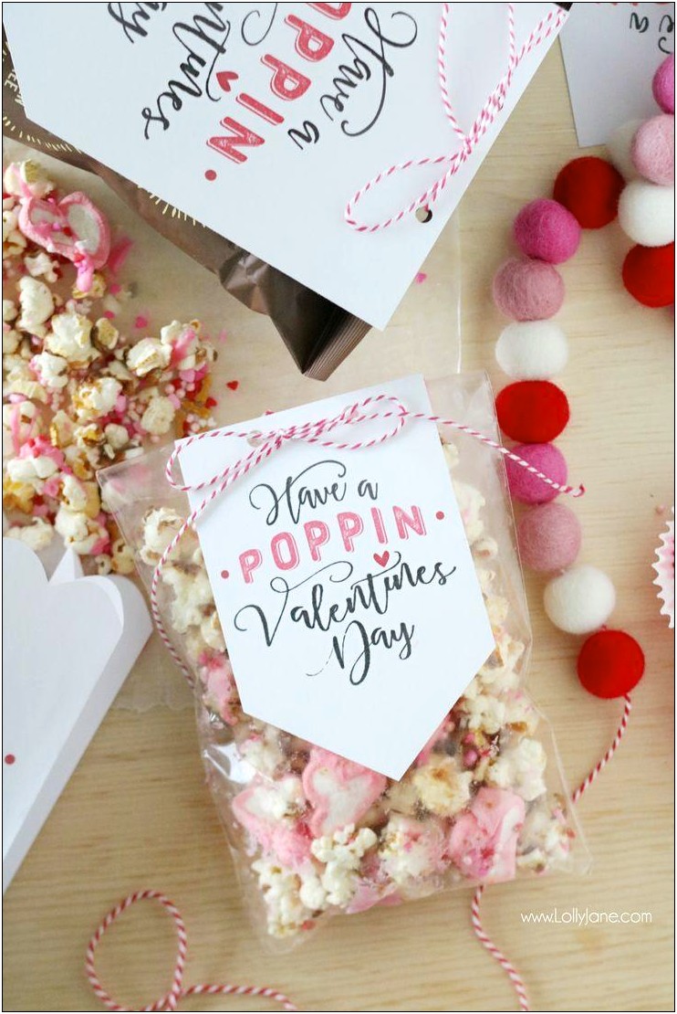 Free Printable Popcorn Happy Valentines Gift Tags Templates
